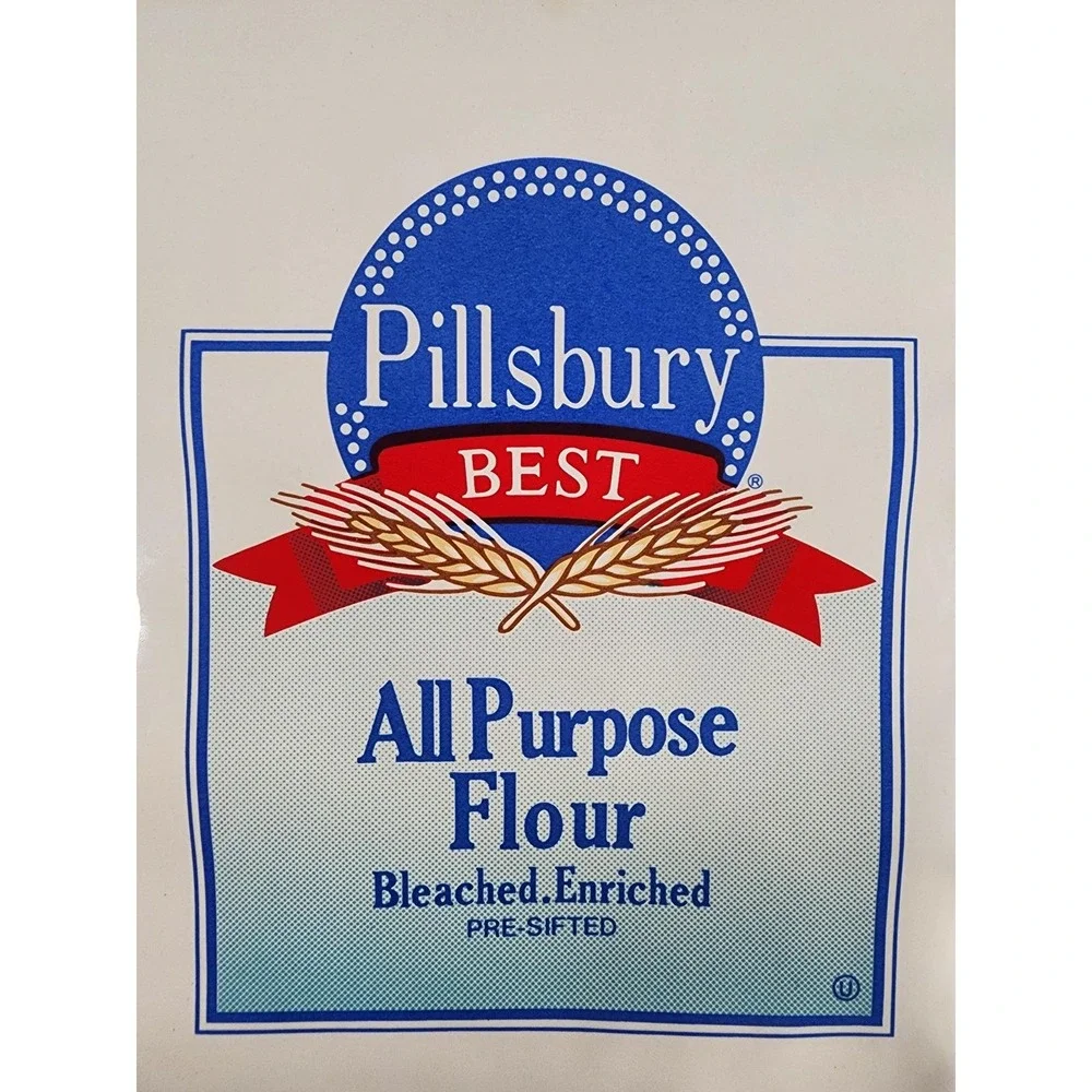 Vintage 1988 Pillsbury Flour Canister Recipe Bag Cookie Jar w/ 1971 Doughboy Set